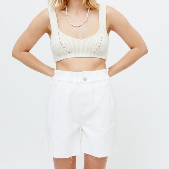 BDG Pants - BDG Paperbag Bermuda Short - White Denim NWT